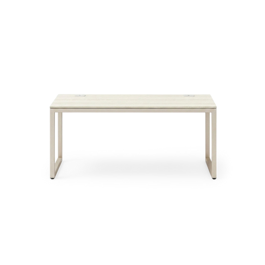 maple computer desk with grommets