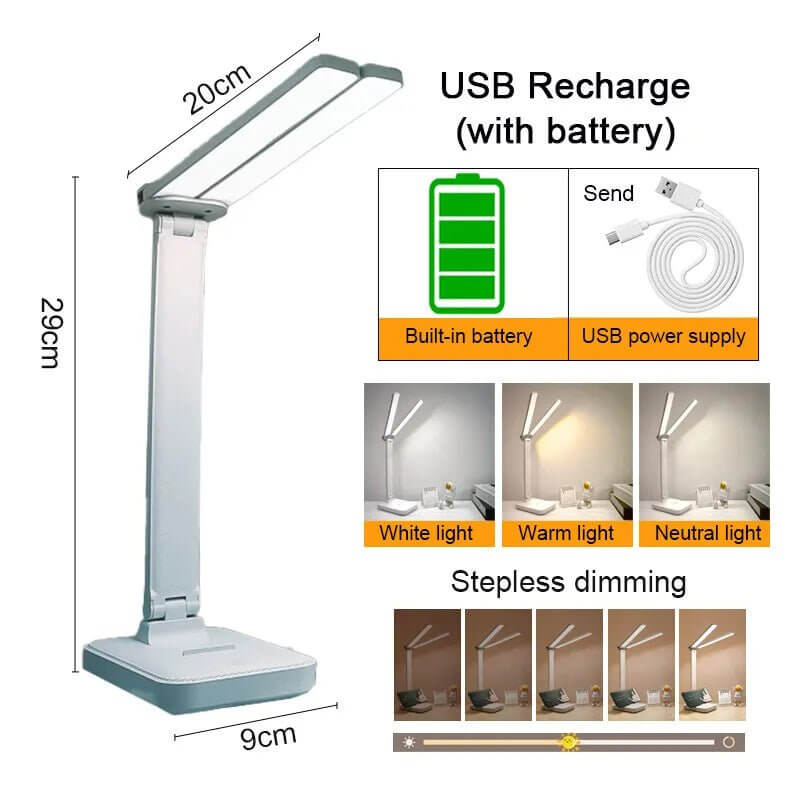 Portable Foldable Desk Lamp with Eye Protection