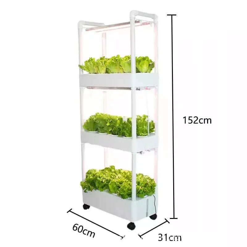 42 - Hole Hydroponic Tower with Grow Lights