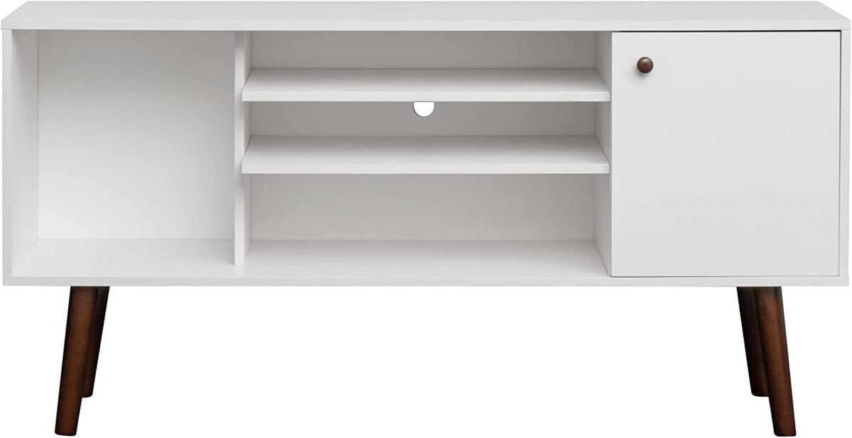 Farmhouse TV Stand 65 Inch With Enclosed Storage Cabinet