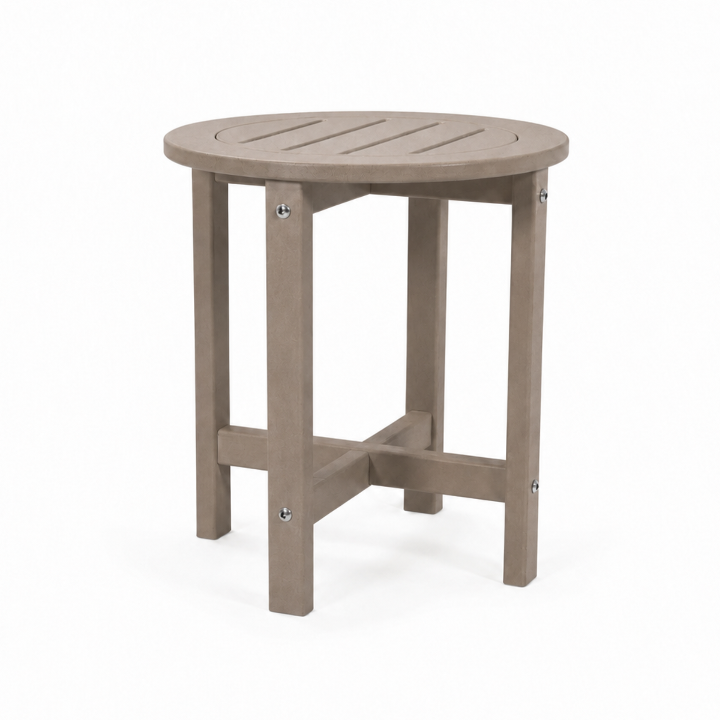 Verde Luxe HDPE All Weather Round Outdoor Side Table