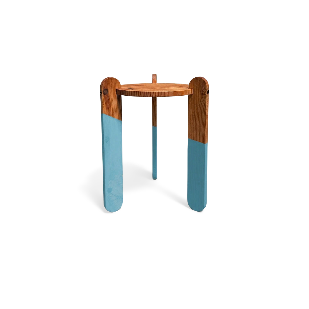 Intersecting-Leg Side Table with Colorful Dipped-Leg Accents