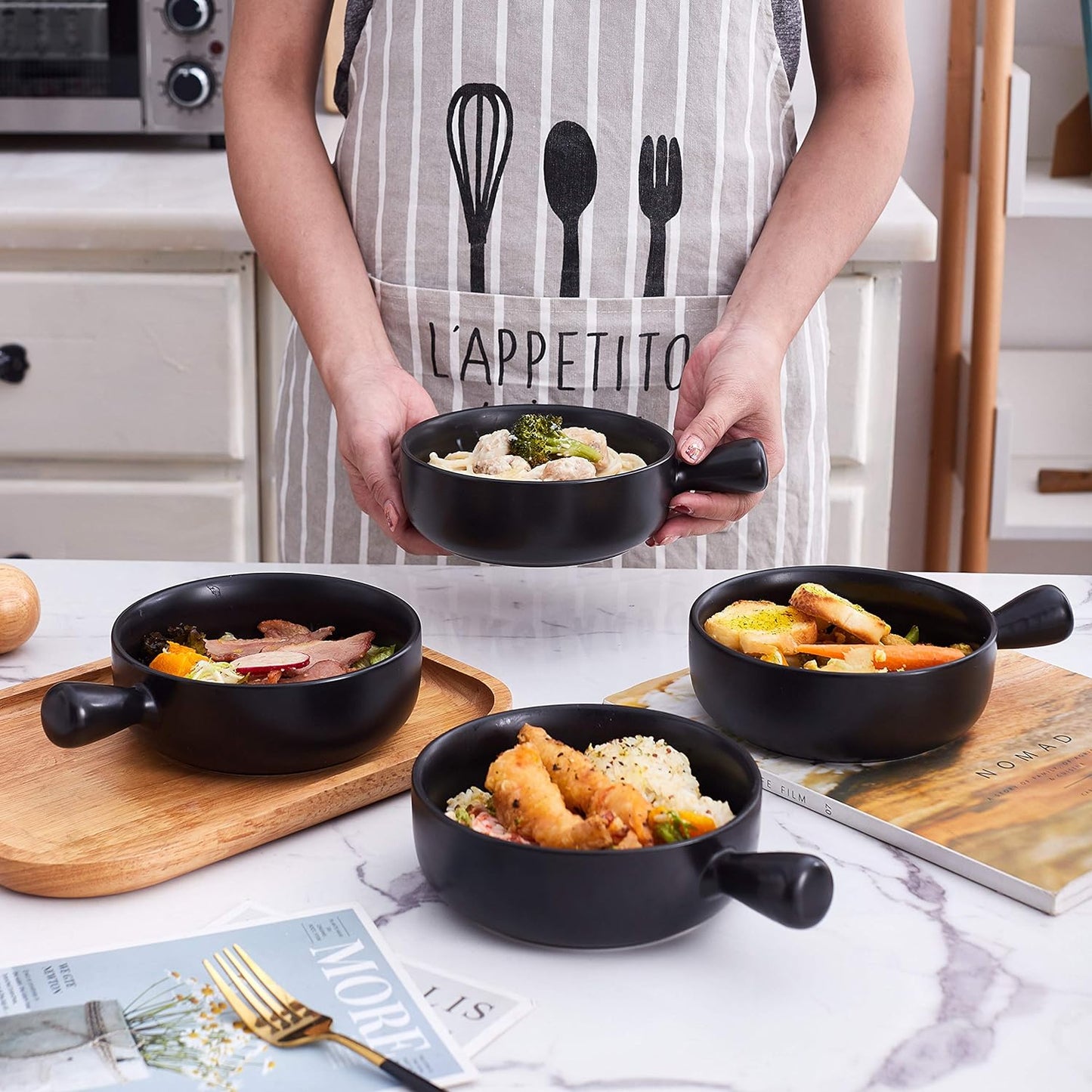 Microwave-Safe French Porcelain Baking Dishes