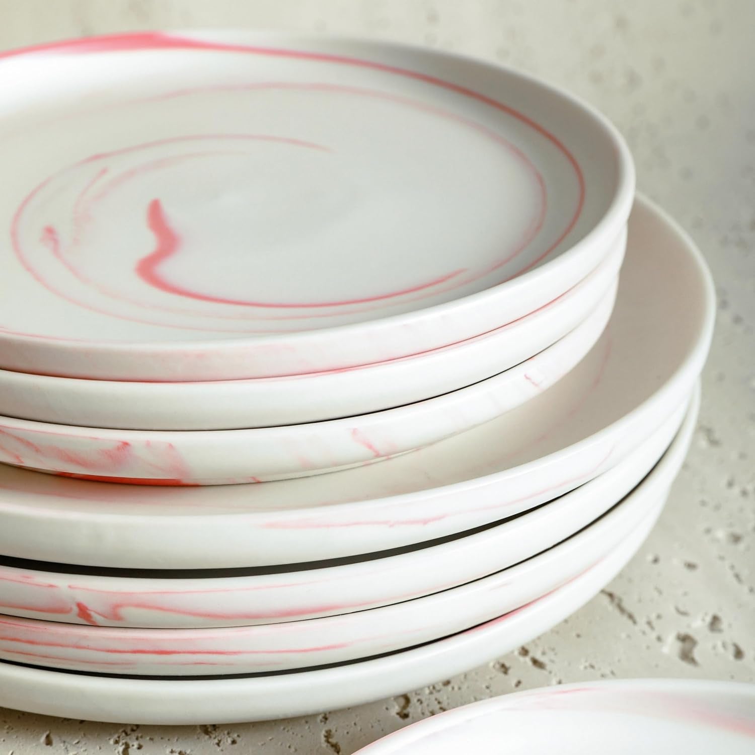 Elegant Pink Porcelain Dinnerware Set