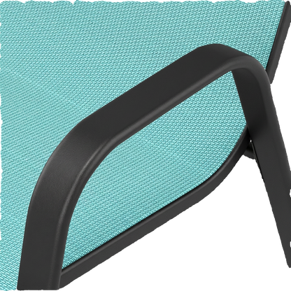 Chair armrest and frame joint close-up (transparent close-up)