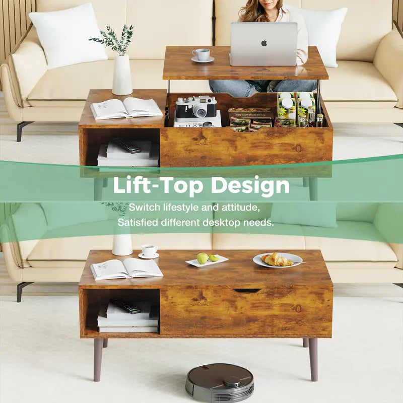 Lift-Top Coffee Table with Storage