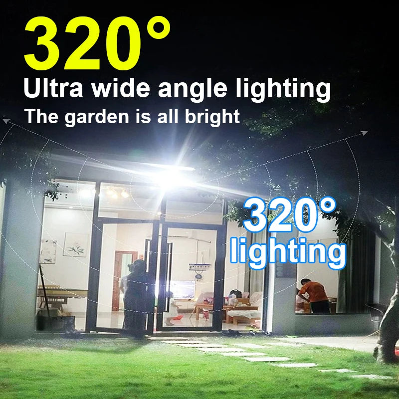 20000LM Solar Powered Motion Sensor Security Light