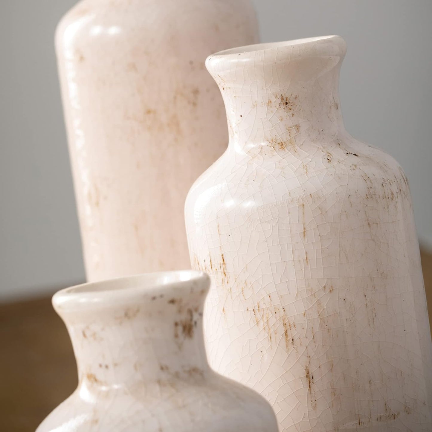 Ceramic Vase Set for Farmhouse Decor