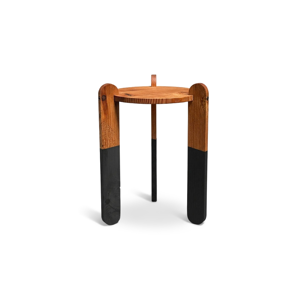 Intersecting-Leg Side Table with Colorful Dipped-Leg Accents