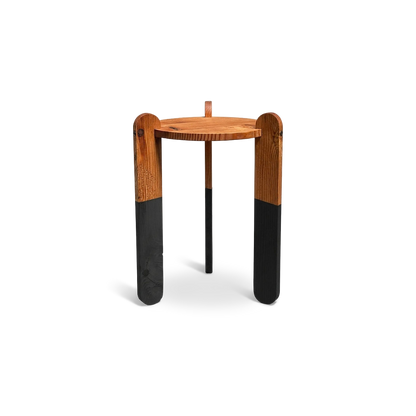 Intersecting-Leg Side Table with Colorful Dipped-Leg Accents