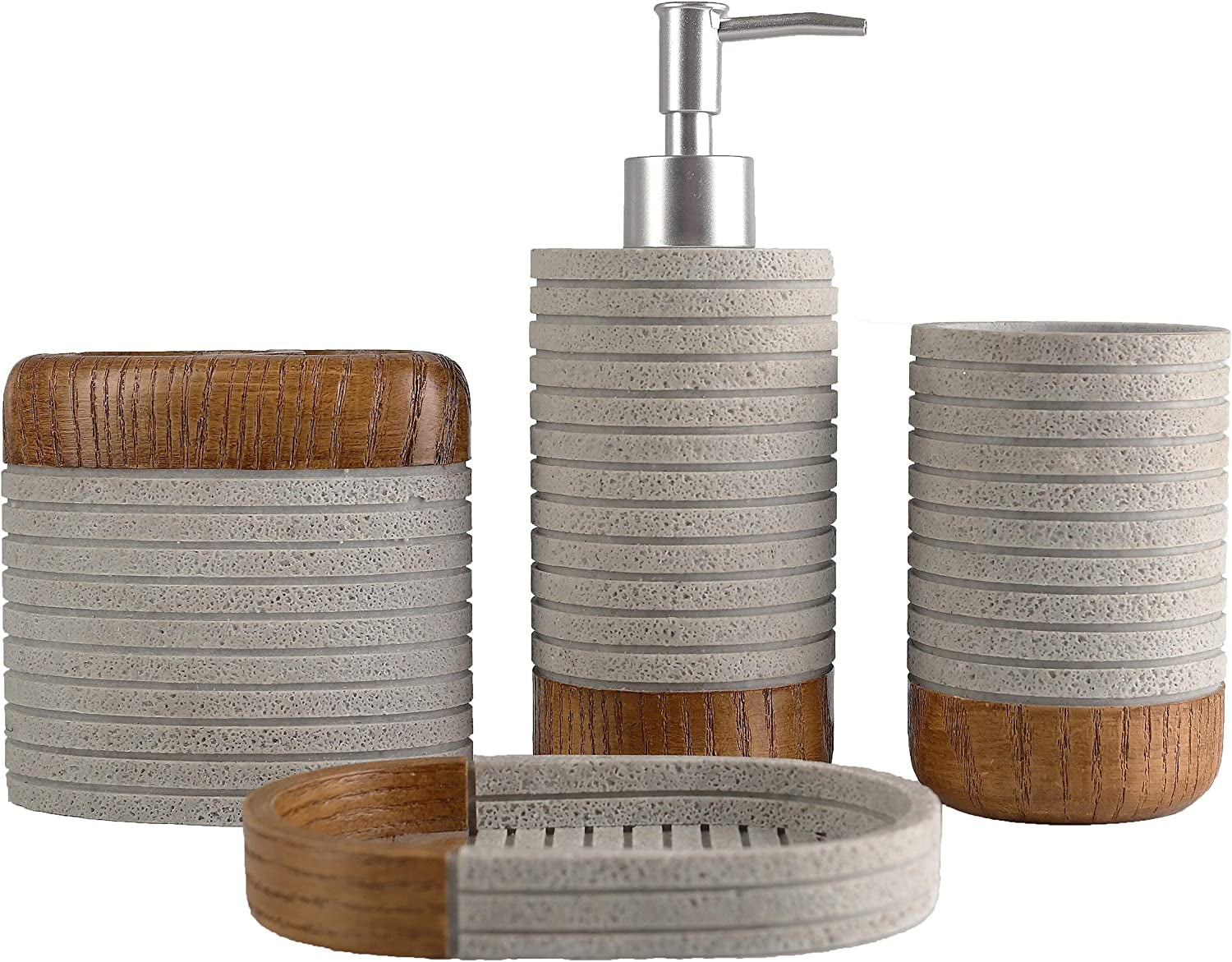 Farmhouse Bathroom Accessories Set (4-Piece)