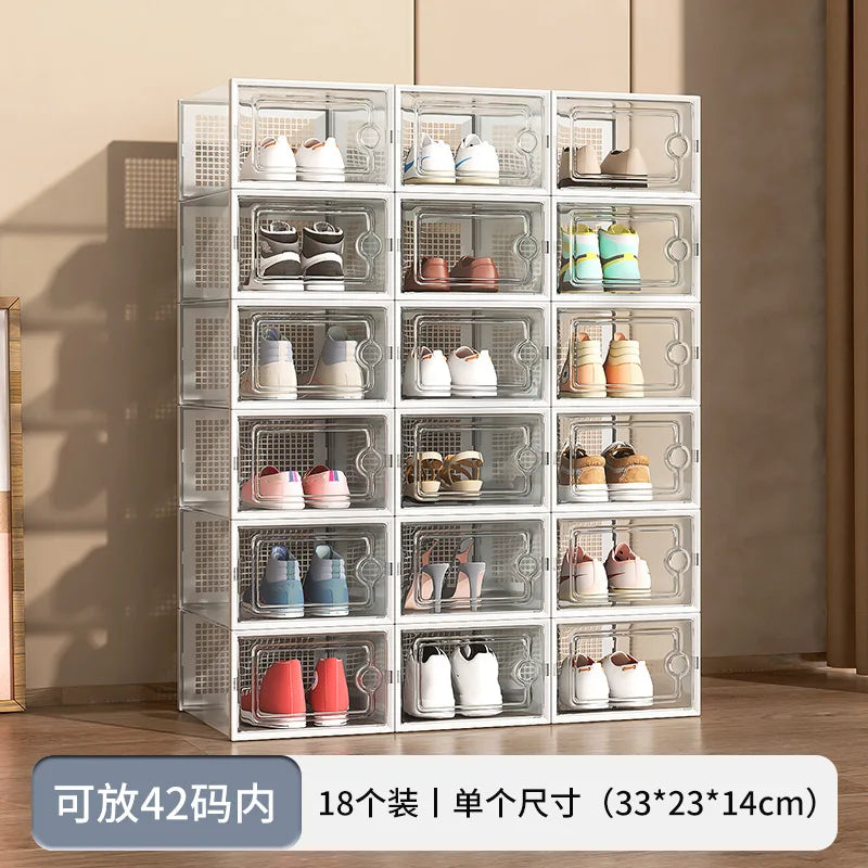 Plastic Transparent Shoe Box for Storing Dust and Moisture in Living Room, Dormitory, Shoe Box for Shoe Storage