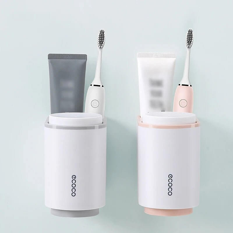 Wall - Mounted Toothbrush Holder with Shaver Case