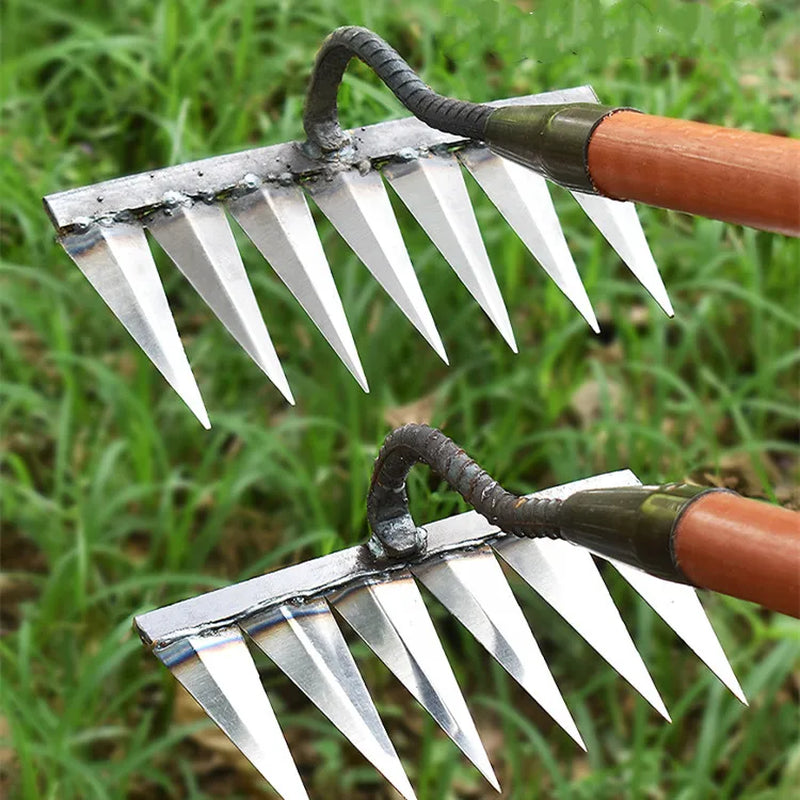 High-Quality Iron Gardening Hoe with 4-7 Teeth