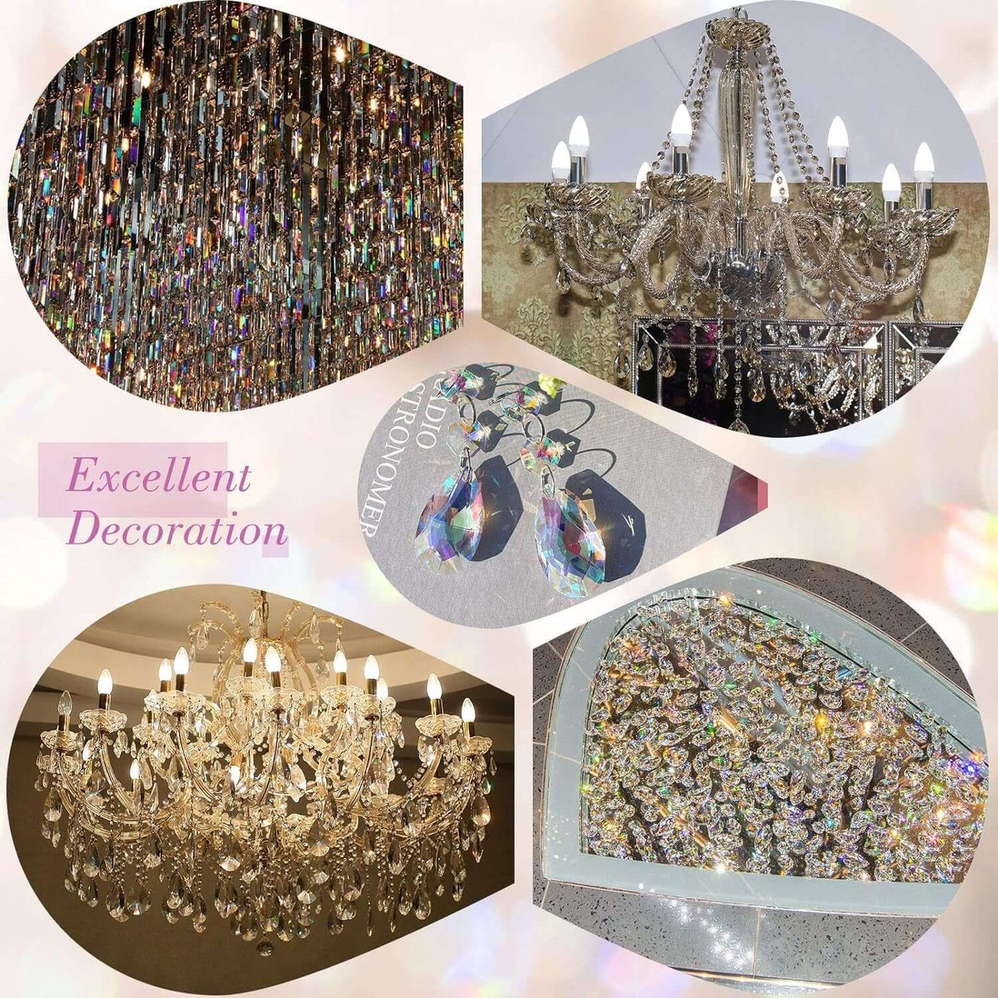 Replacement Crystal Beads for Chandelier