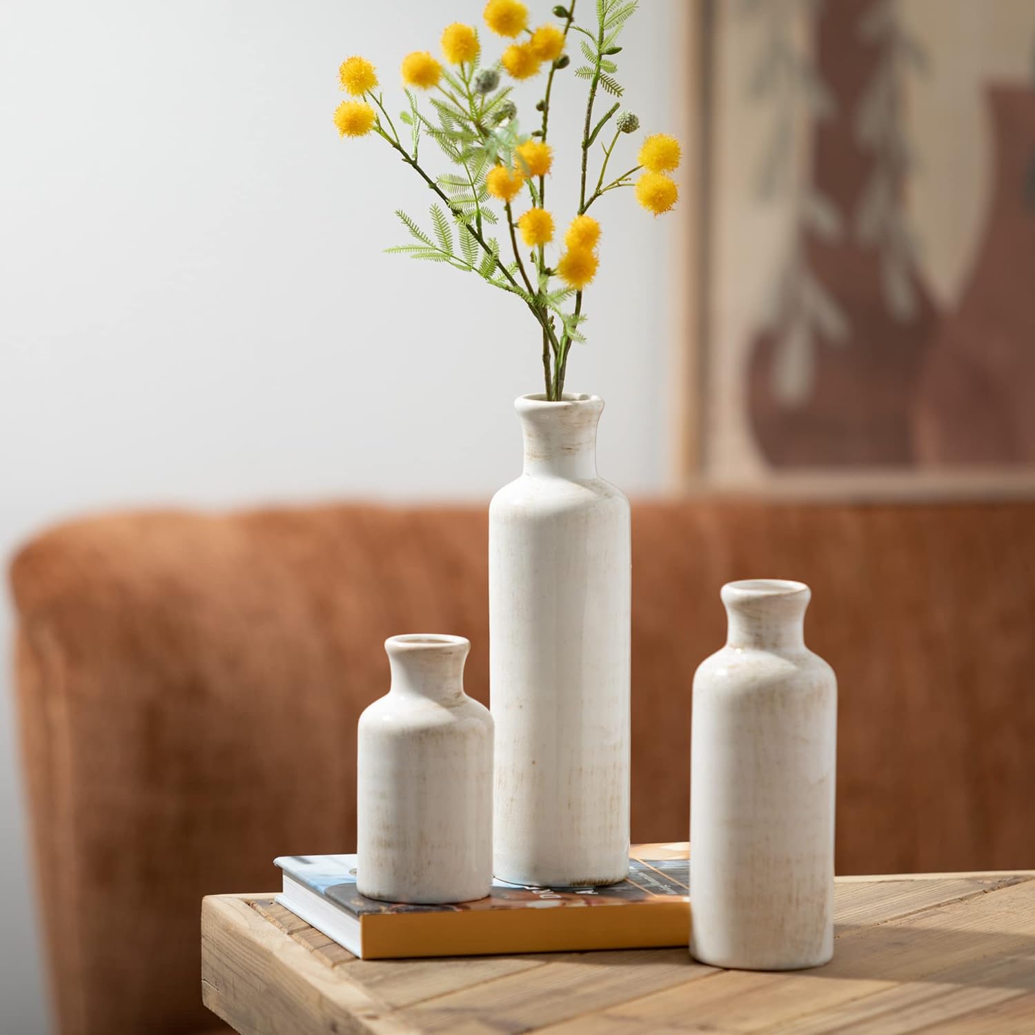 Ceramic Vase Set for Farmhouse Decor