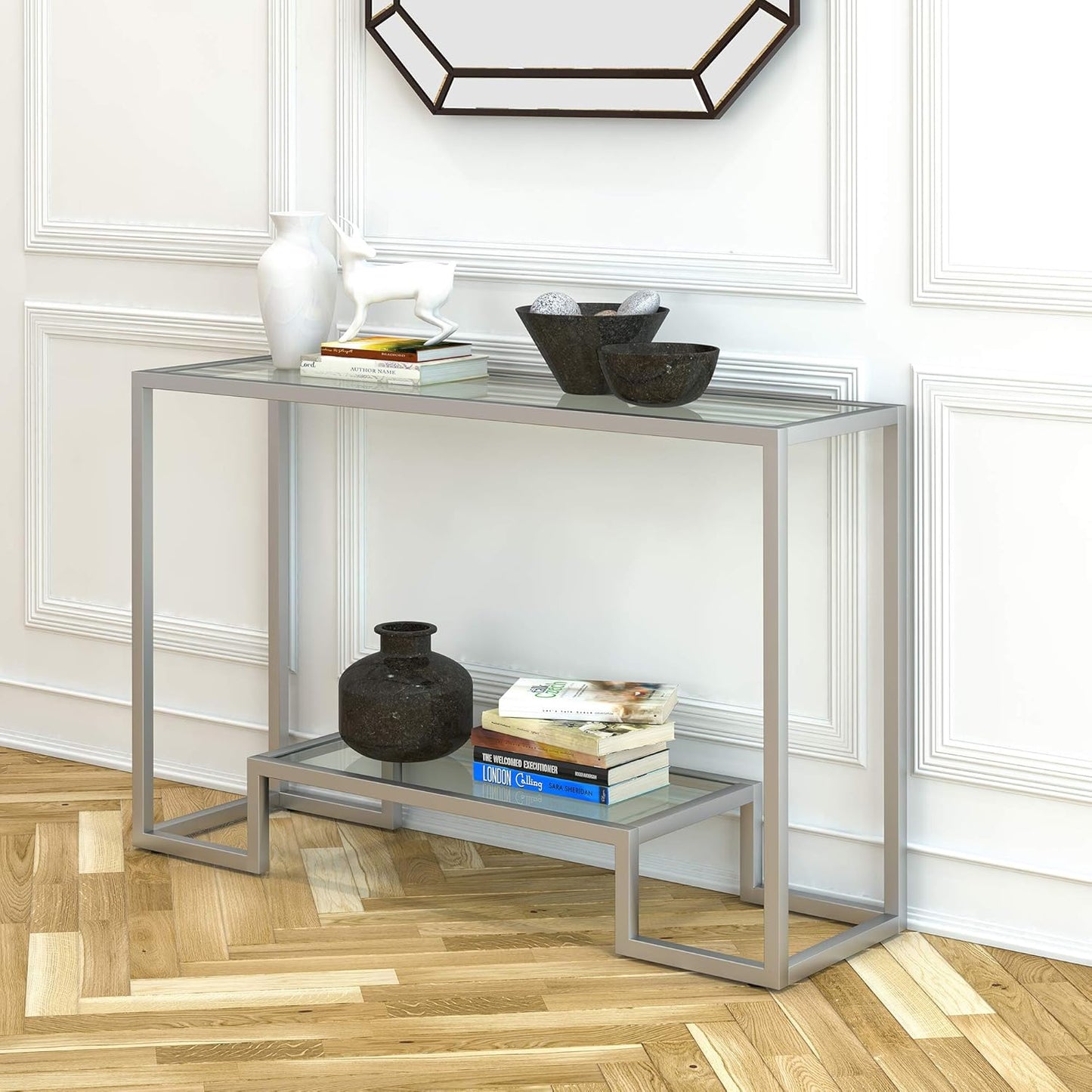 Entryway Table in Satin Nickel