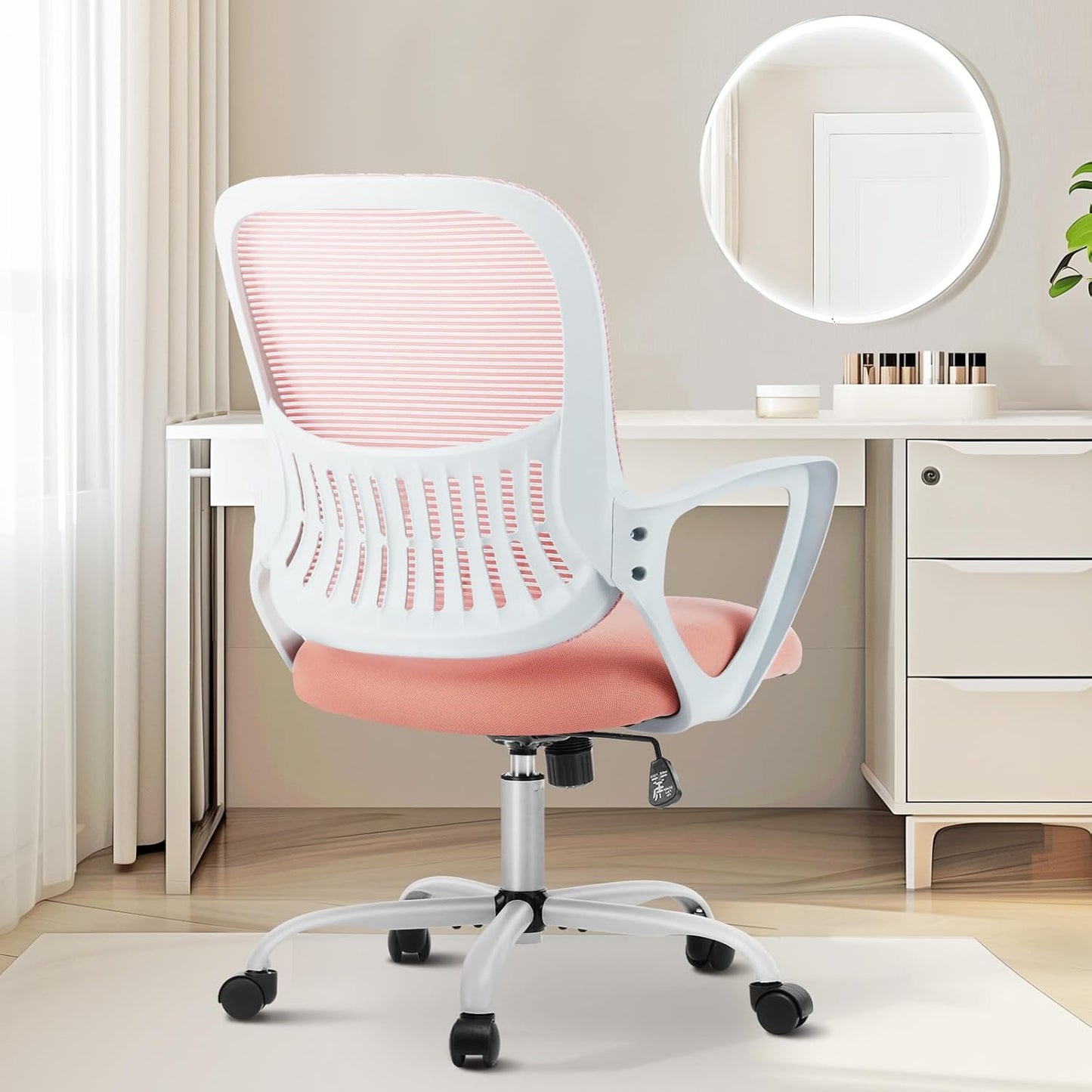 Ergonomic Mid-Back Mesh Rolling Office Chair with Lumbar Support