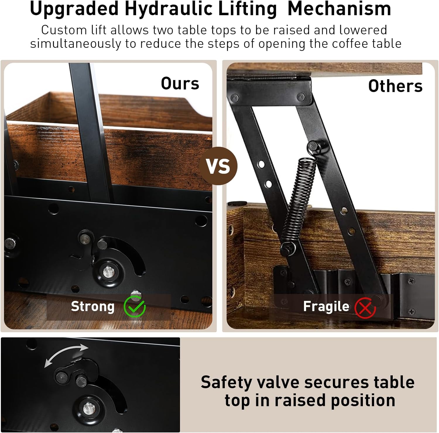 Versatile Lift-Top Coffee Table