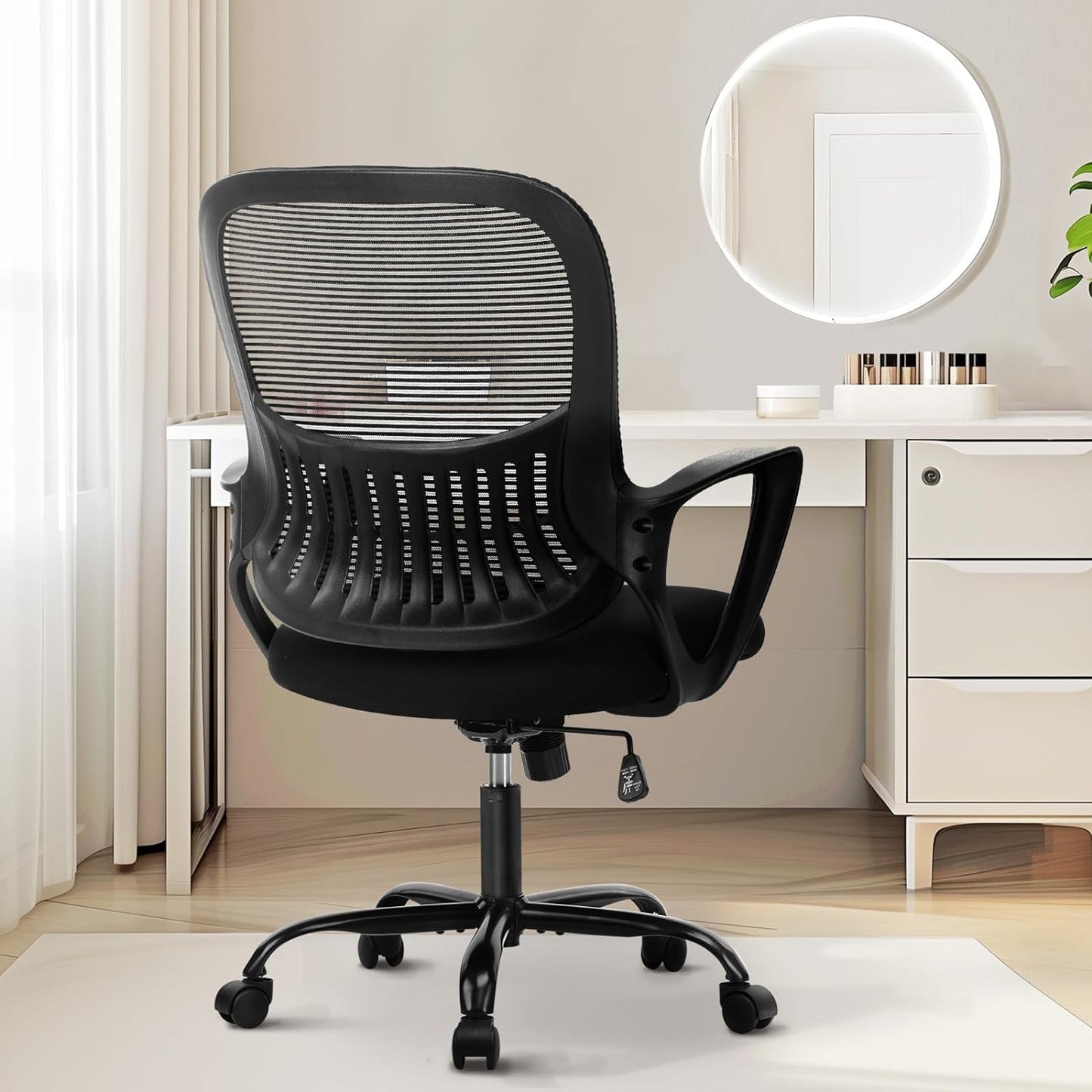 Ergonomic Mid-Back Mesh Rolling Office Chair with Lumbar Support