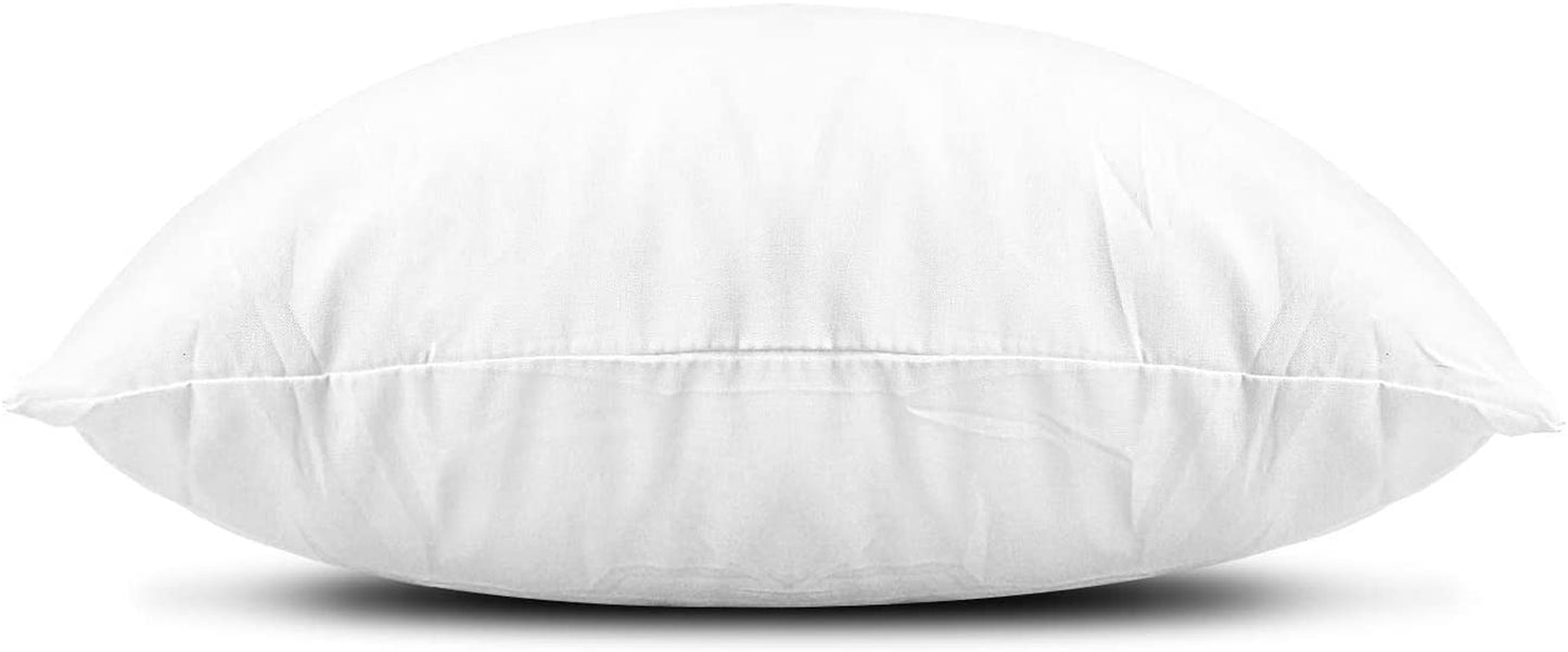 Throw Pillow Inserts, Set of 2 Lightweight down Alternative Polyester Pillow, Couch Cushion, Sham Stuffer, Machine Washable. (White, 12X20)