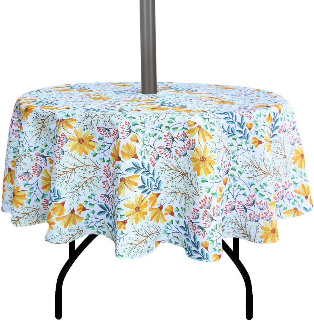 Waterproof Zippered Tablecloth with Umbrella Hole