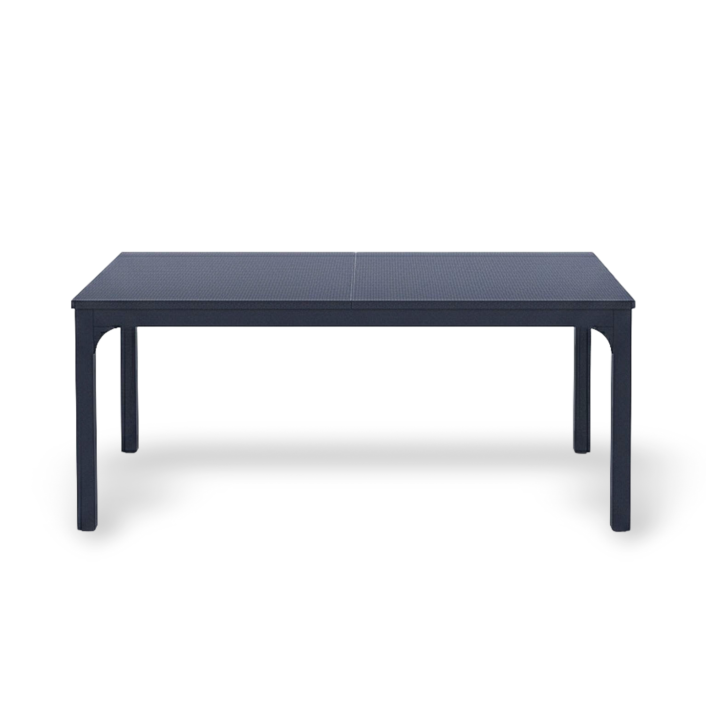 78-inch black rectangular dining table for 6–8 with sturdy legs.