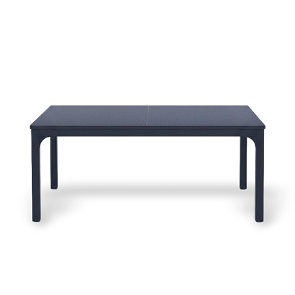 78-inch black rectangle dining table for 6 to 8, easy-clean surface