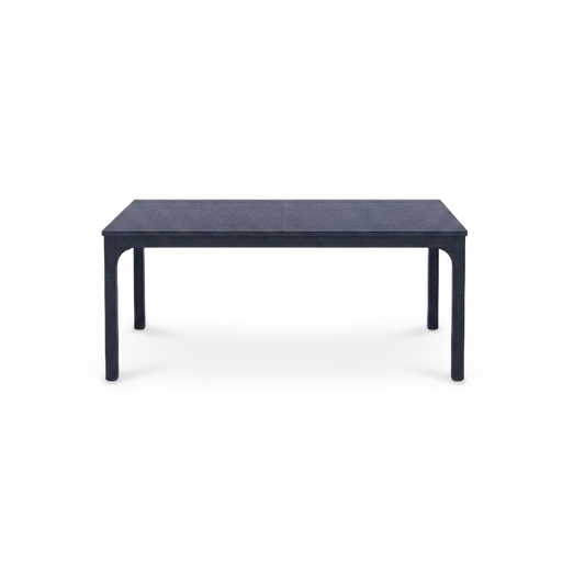 78-inch black rectangle dining table for 6 to 8, easy-clean surface