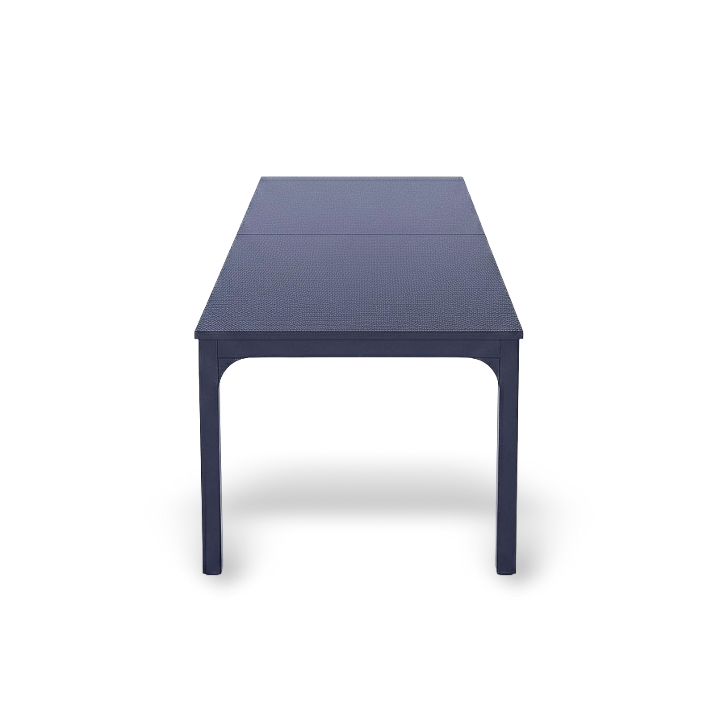78-inch black rectangular dining table for six to eight, bold modern design.