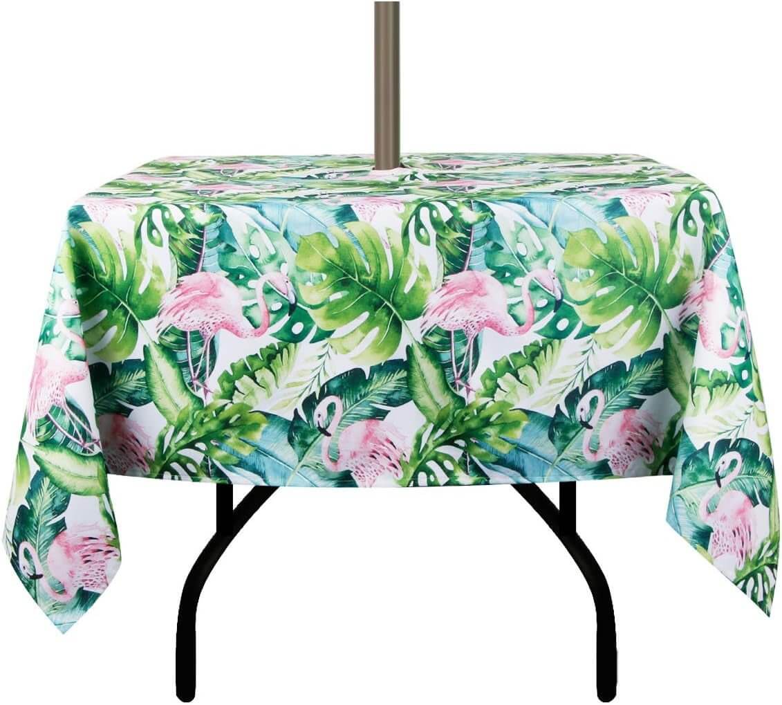 Waterproof Zippered Tablecloth with Umbrella Hole