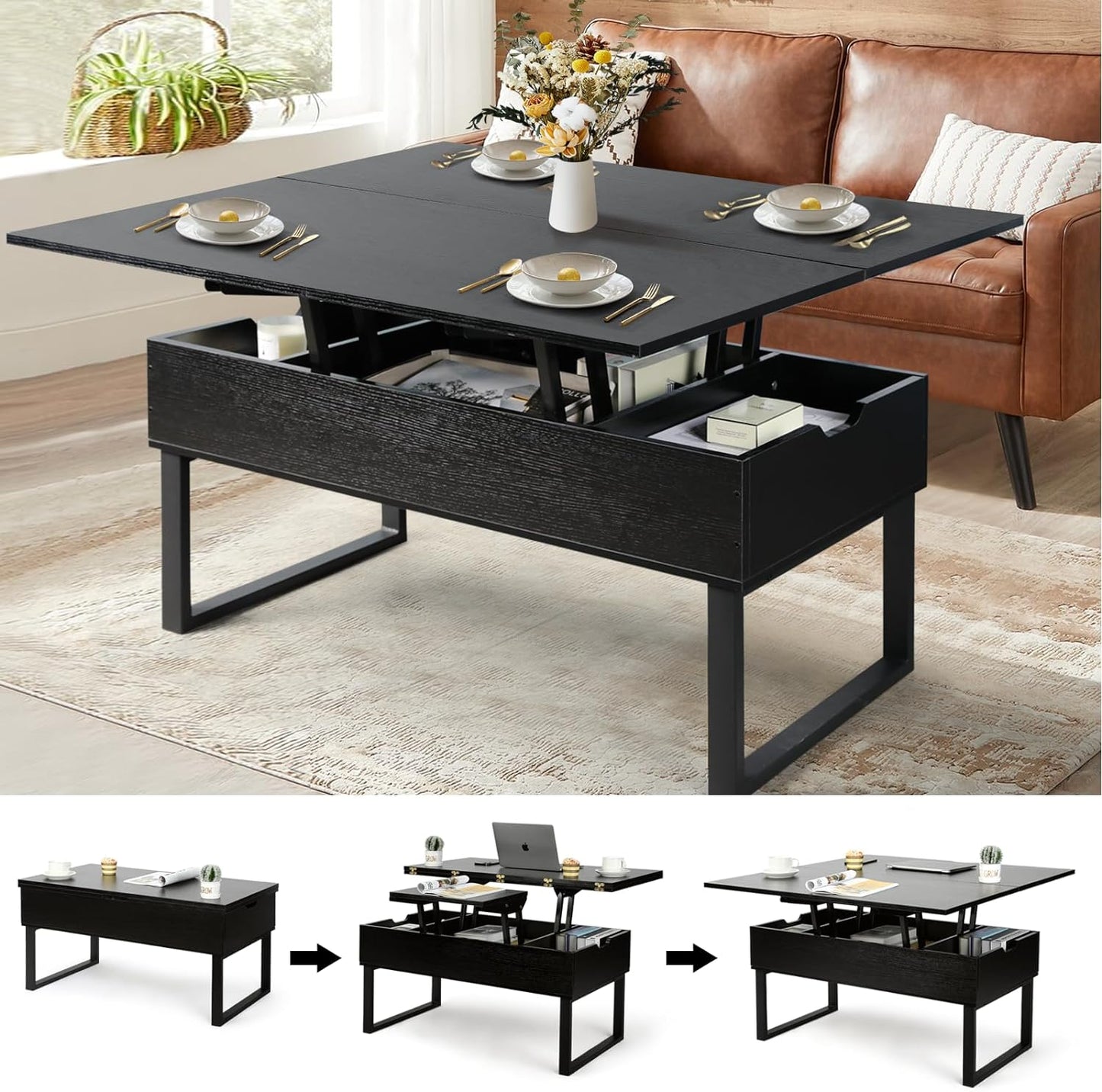 Versatile Lift-Top Coffee Table