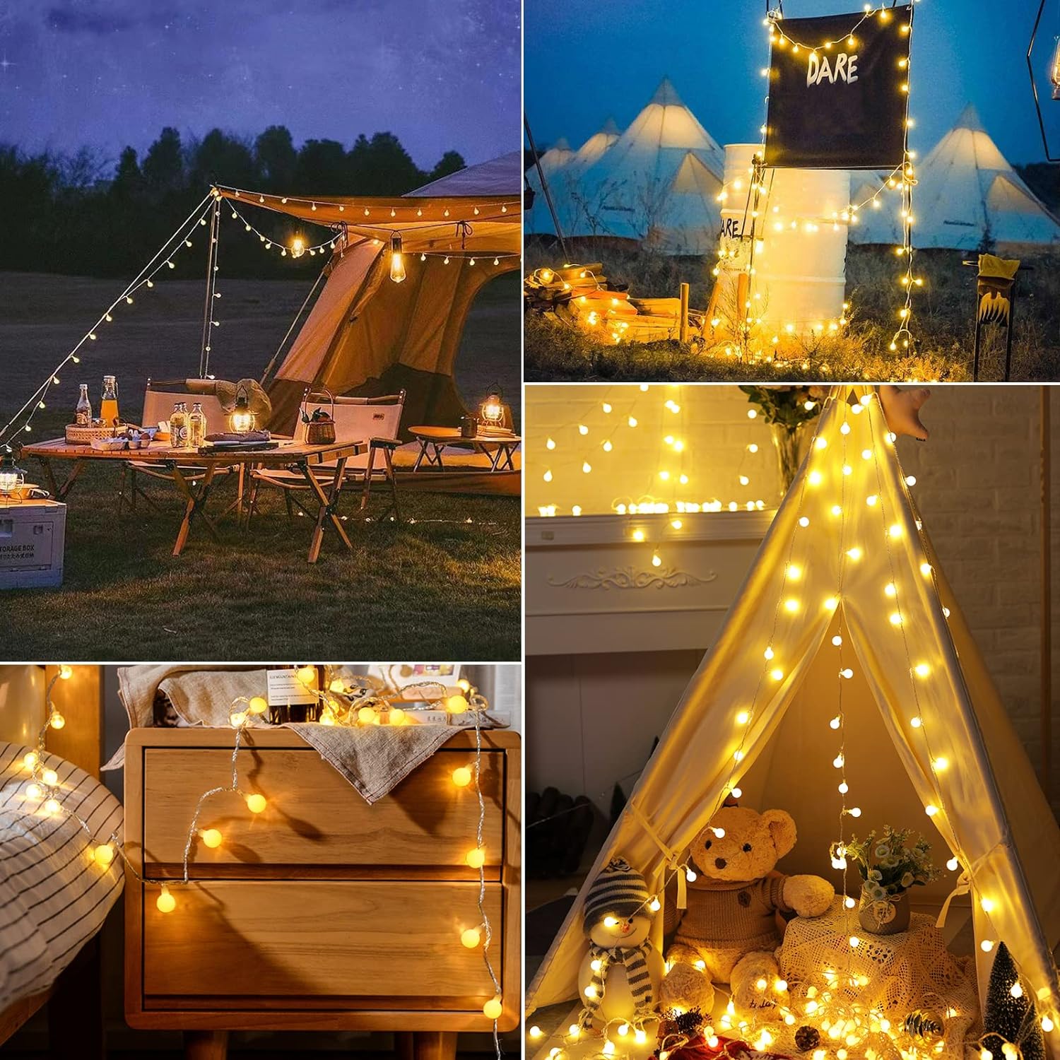 Waterproof Fairy Lights for Bedroom and Garden