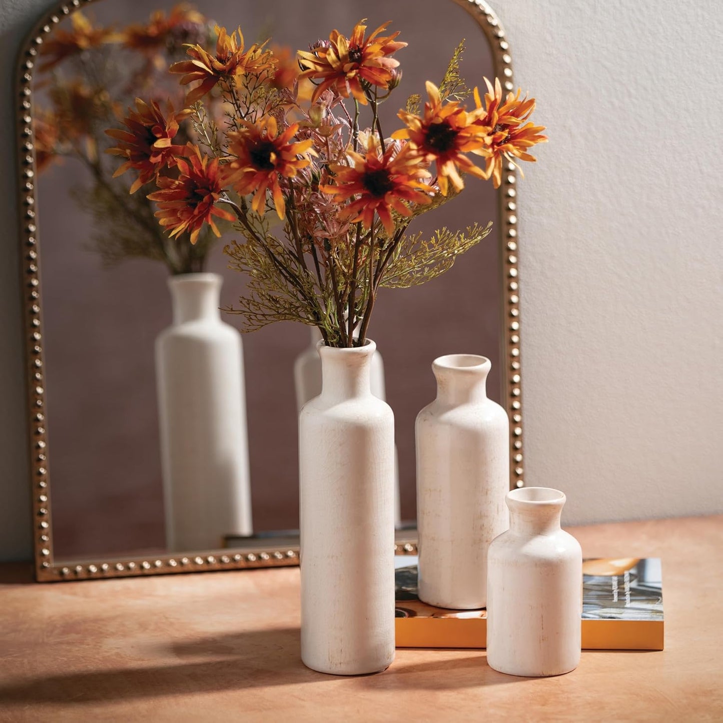 Ceramic Vase Set for Farmhouse Decor