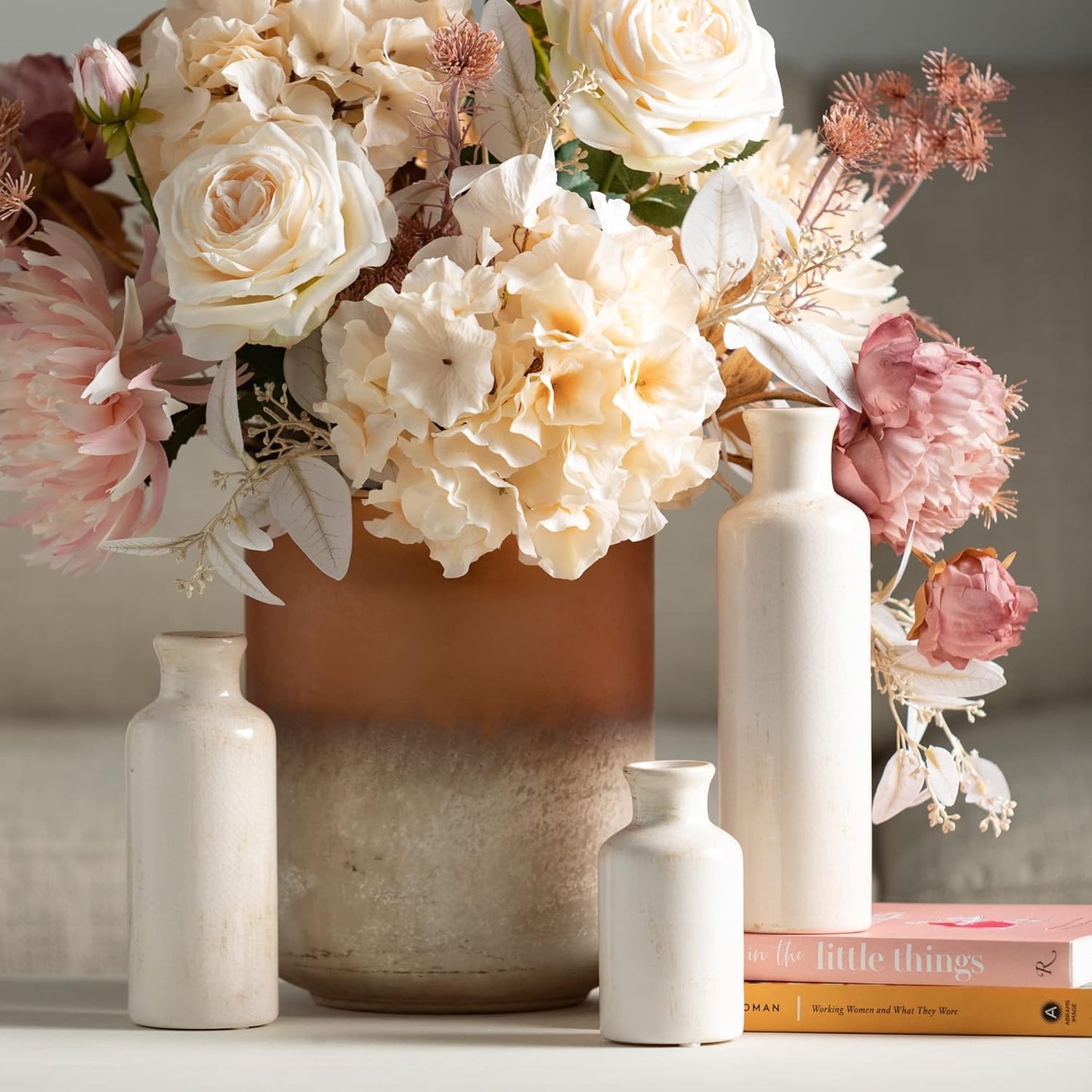 Ceramic Vase Set for Farmhouse Decor