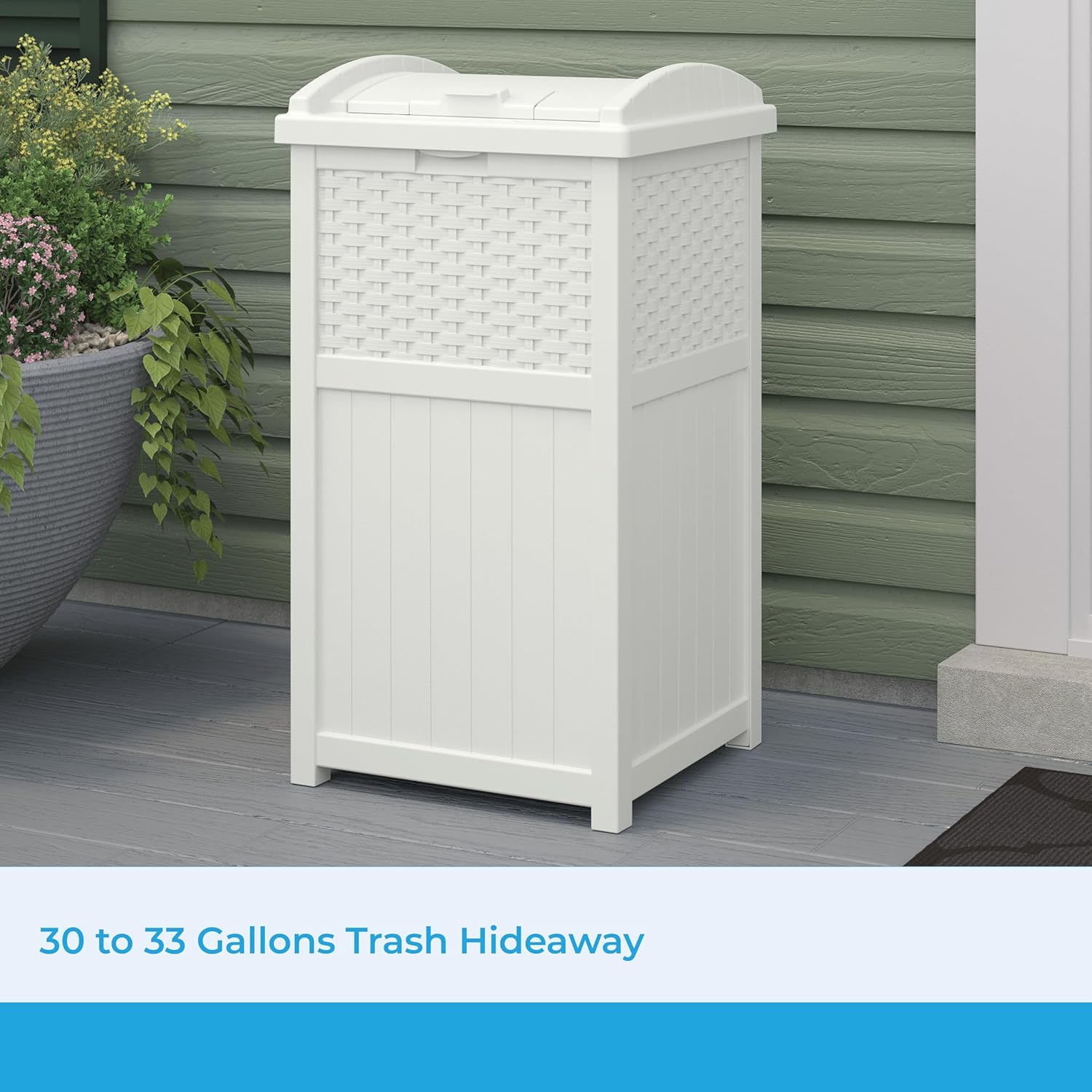 33 Gallon Outdoor Trash Can with Lid