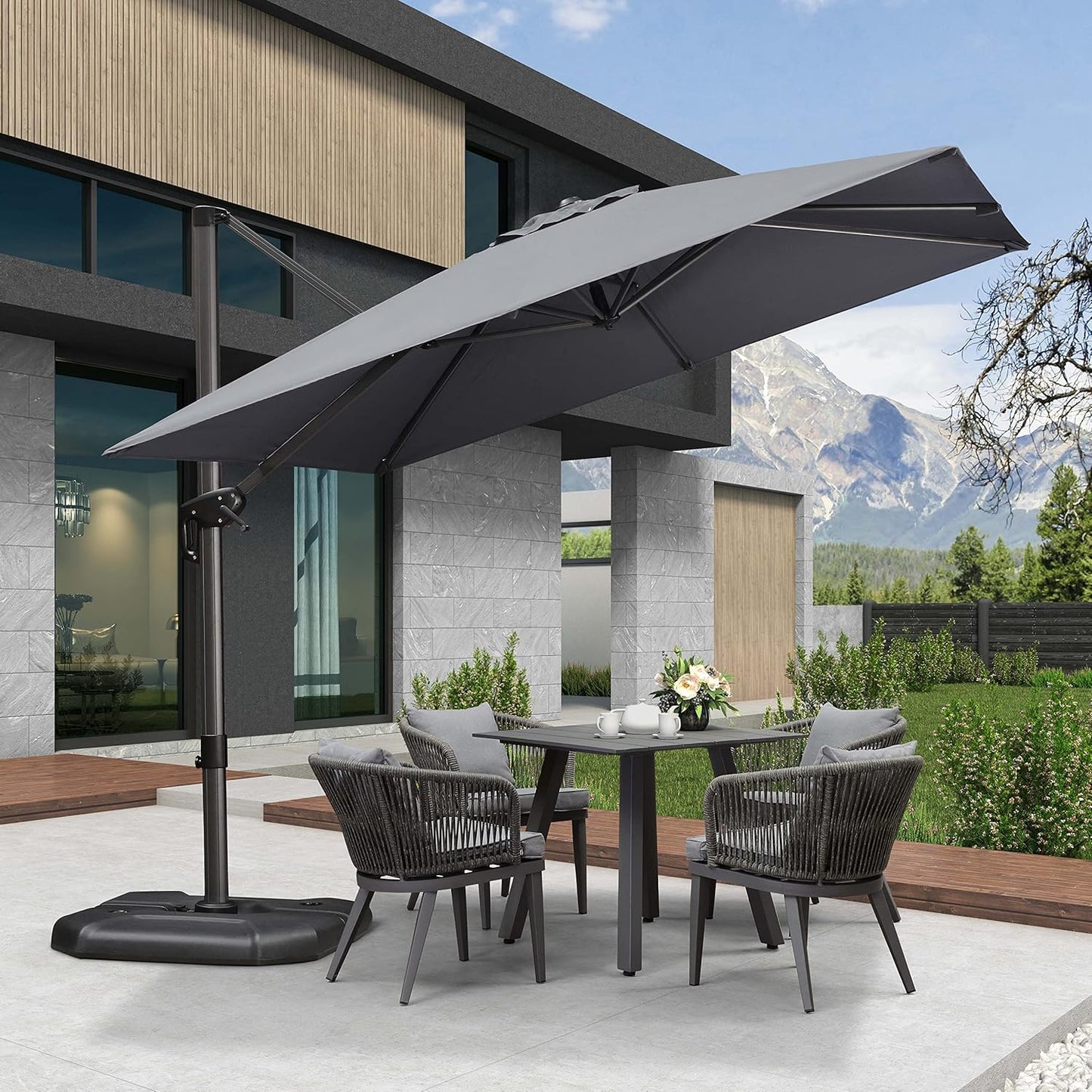 Aluminum Cantilever Umbrella with 360° Rotation