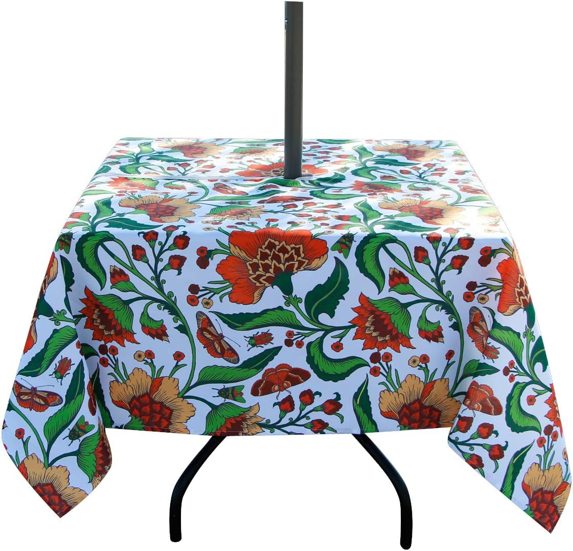 Waterproof Zippered Tablecloth with Umbrella Hole