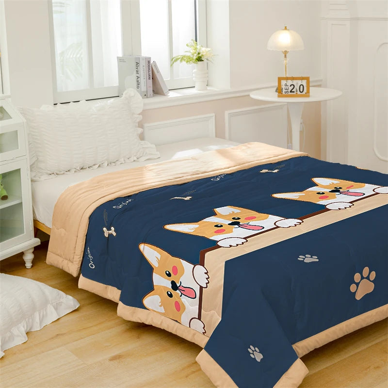 Summer Thin Quilt Comforter Soft Air Conditioning Four-Season Quilt/Duvet/Blanket Bed Duvets 150 Single Bed Quilt