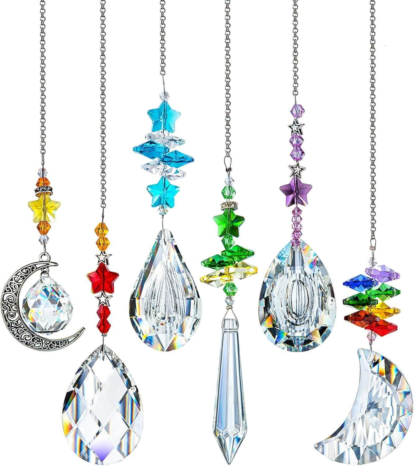 6 - Piece Crystal Suncatcher Set