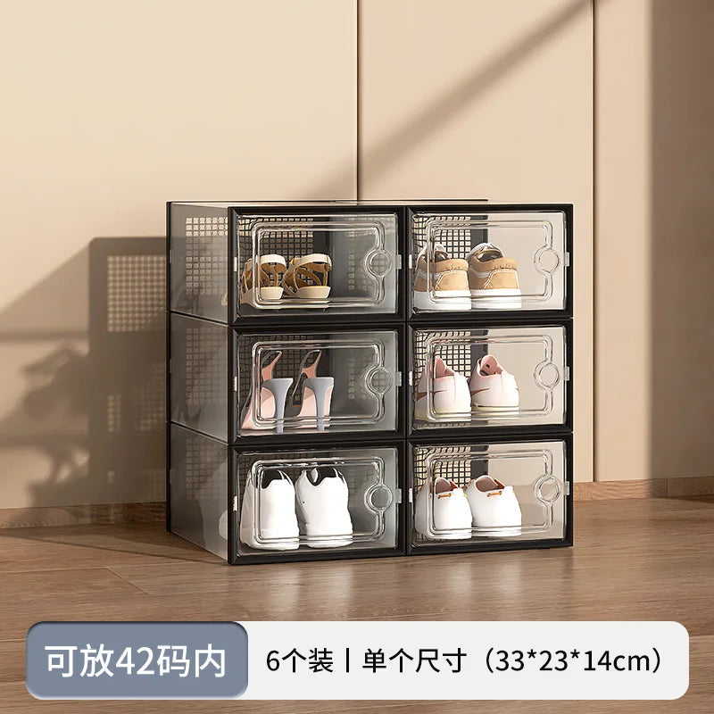 Plastic Transparent Shoe Box for Storing Dust and Moisture in Living Room, Dormitory, Shoe Box for Shoe Storage