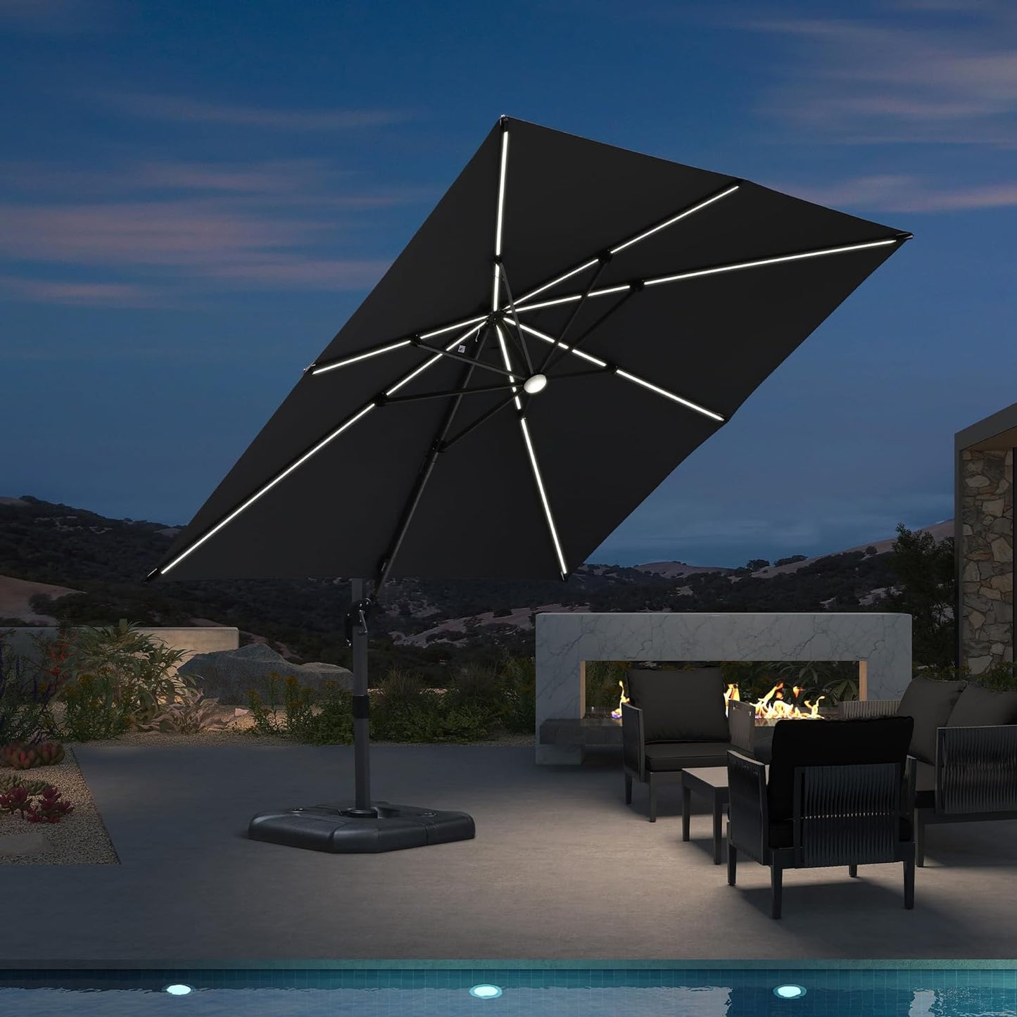 Aluminum Cantilever Umbrella with 360° Rotation