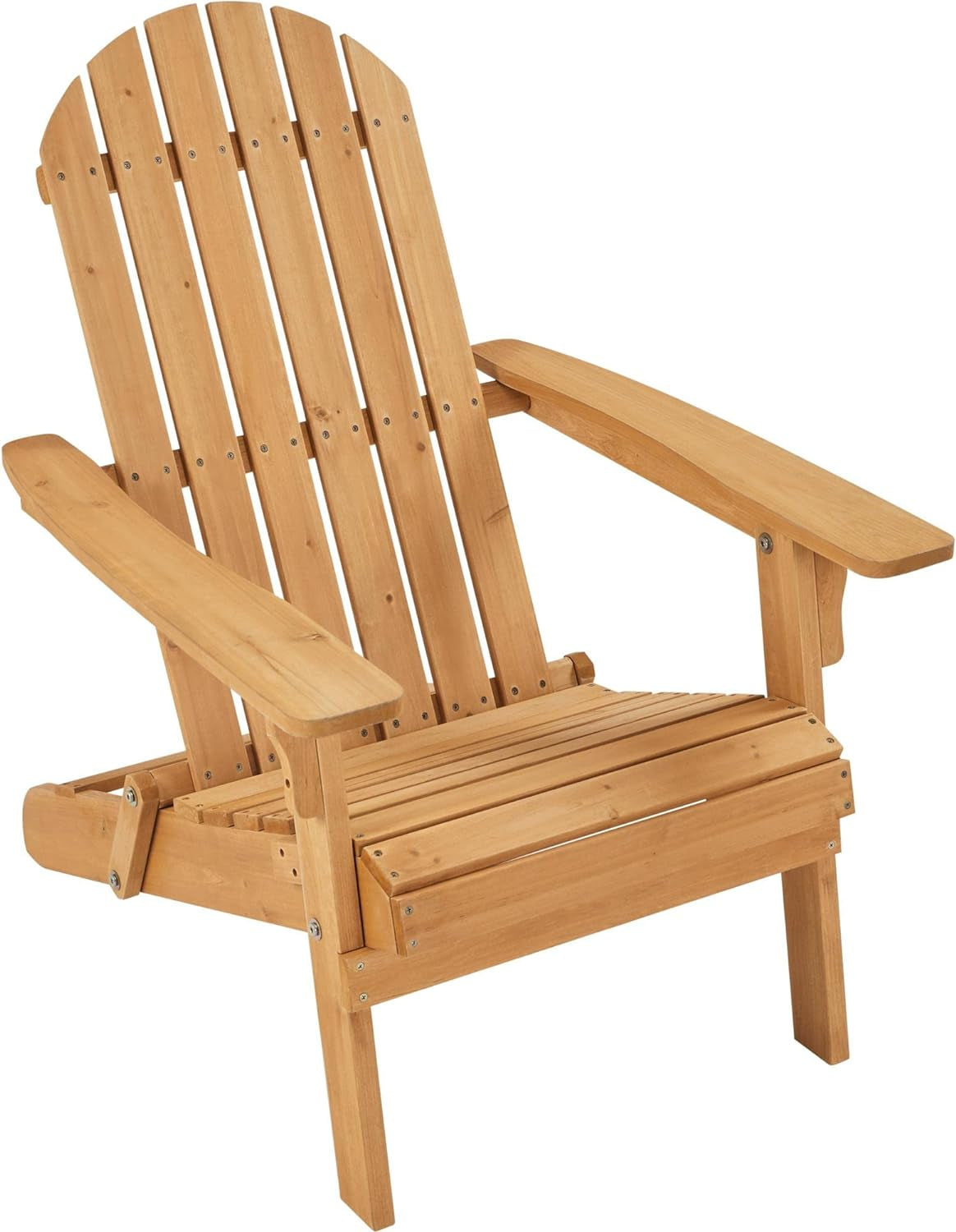 Folding Adirondack Chair Set | Natural Wood