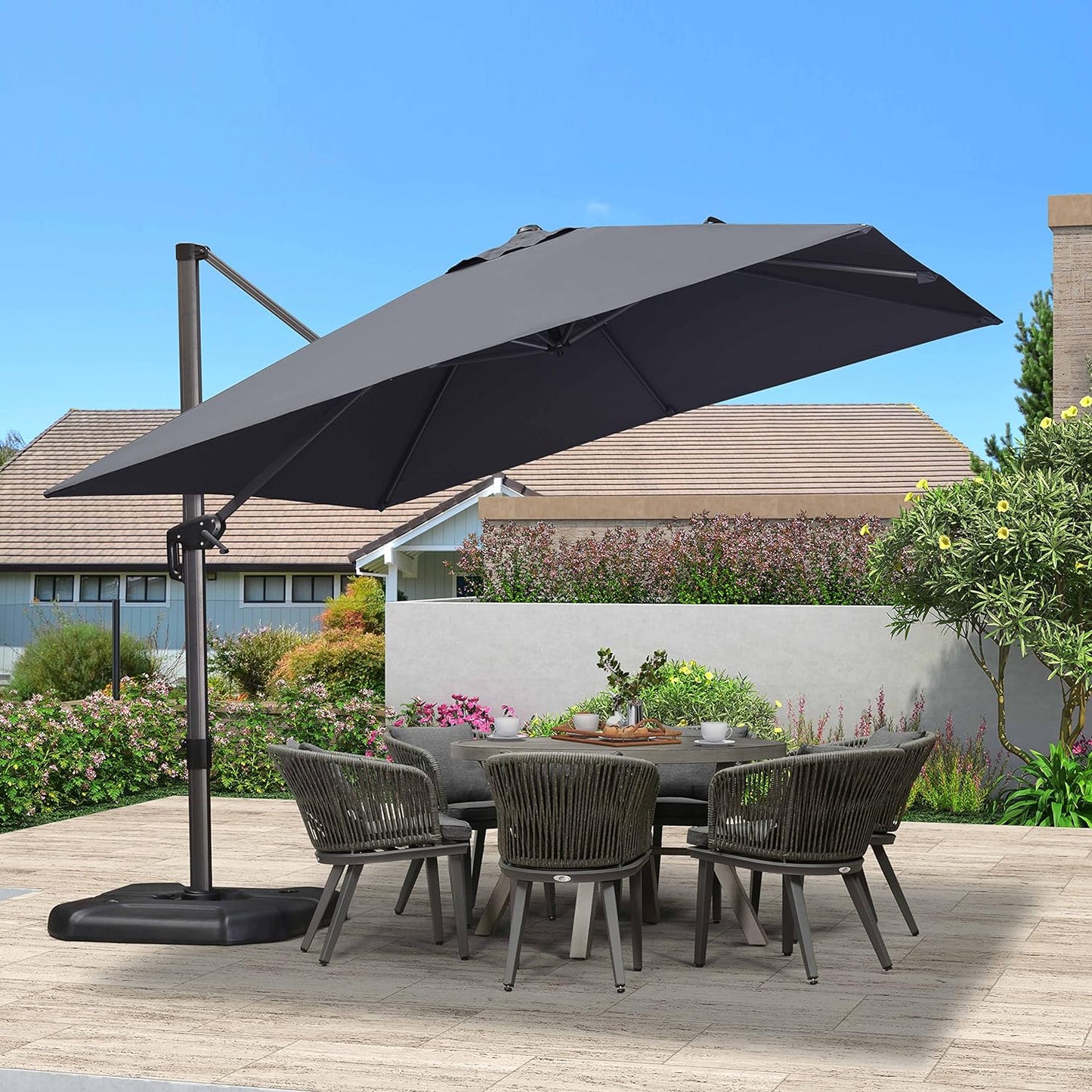 Aluminum Cantilever Umbrella with 360° Rotation