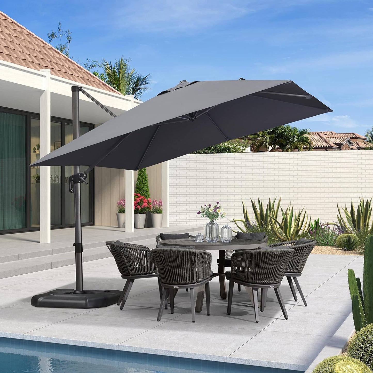 Aluminum Cantilever Umbrella with 360° Rotation