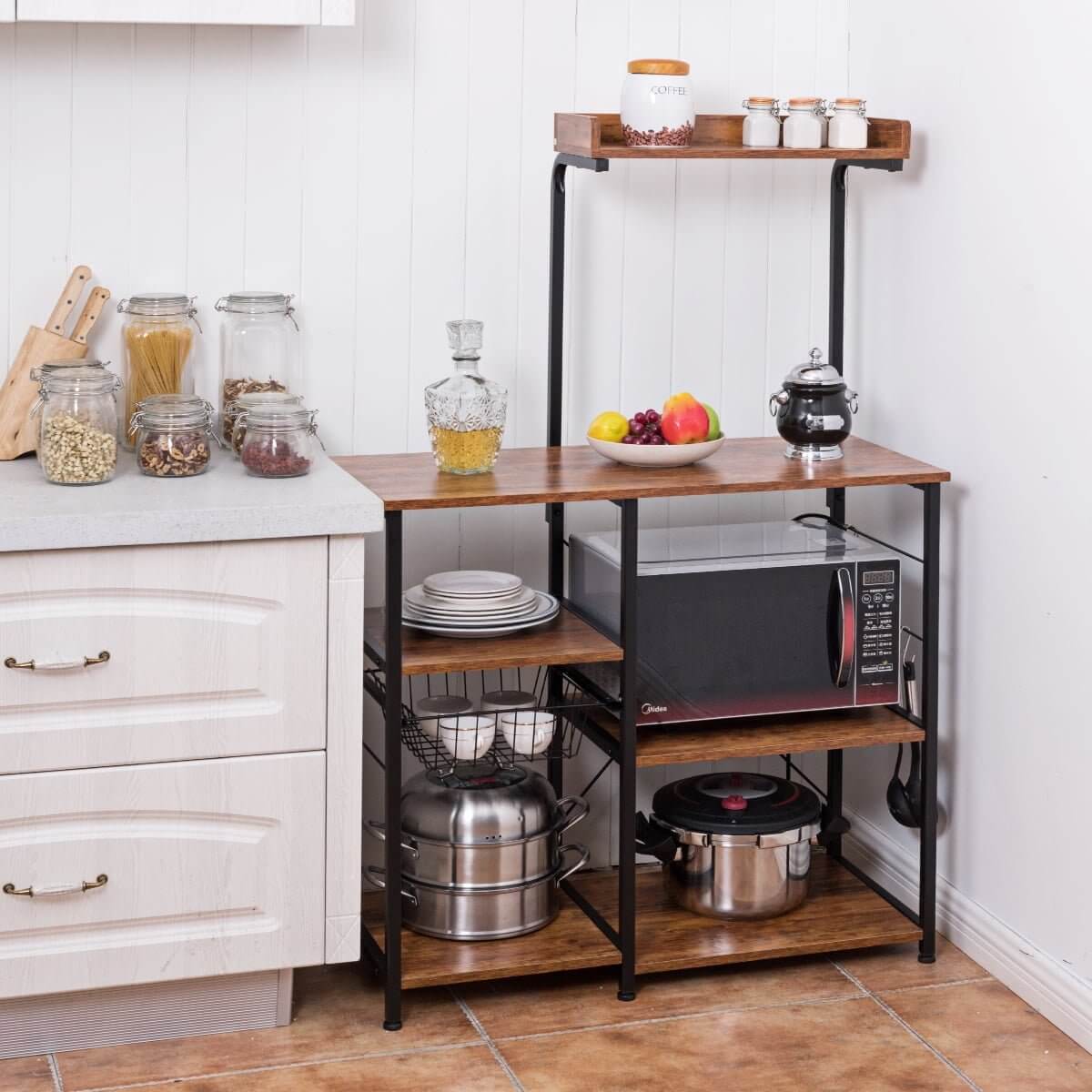 Multi - Functional Kitchen Rack with Microwave Stand