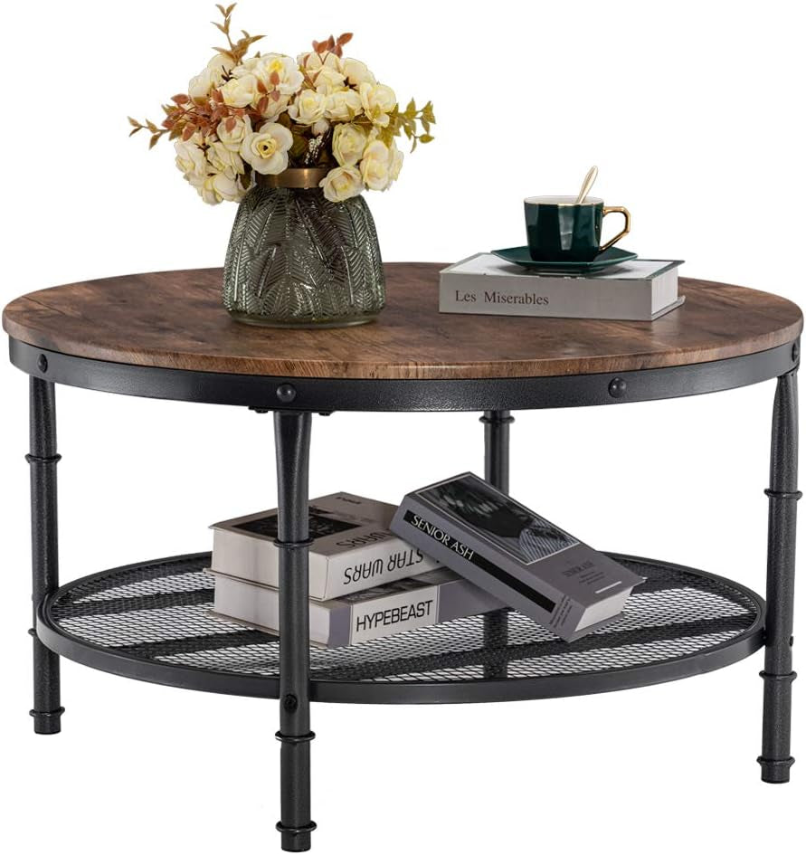 31.5" Rustic Wood Coffee Table