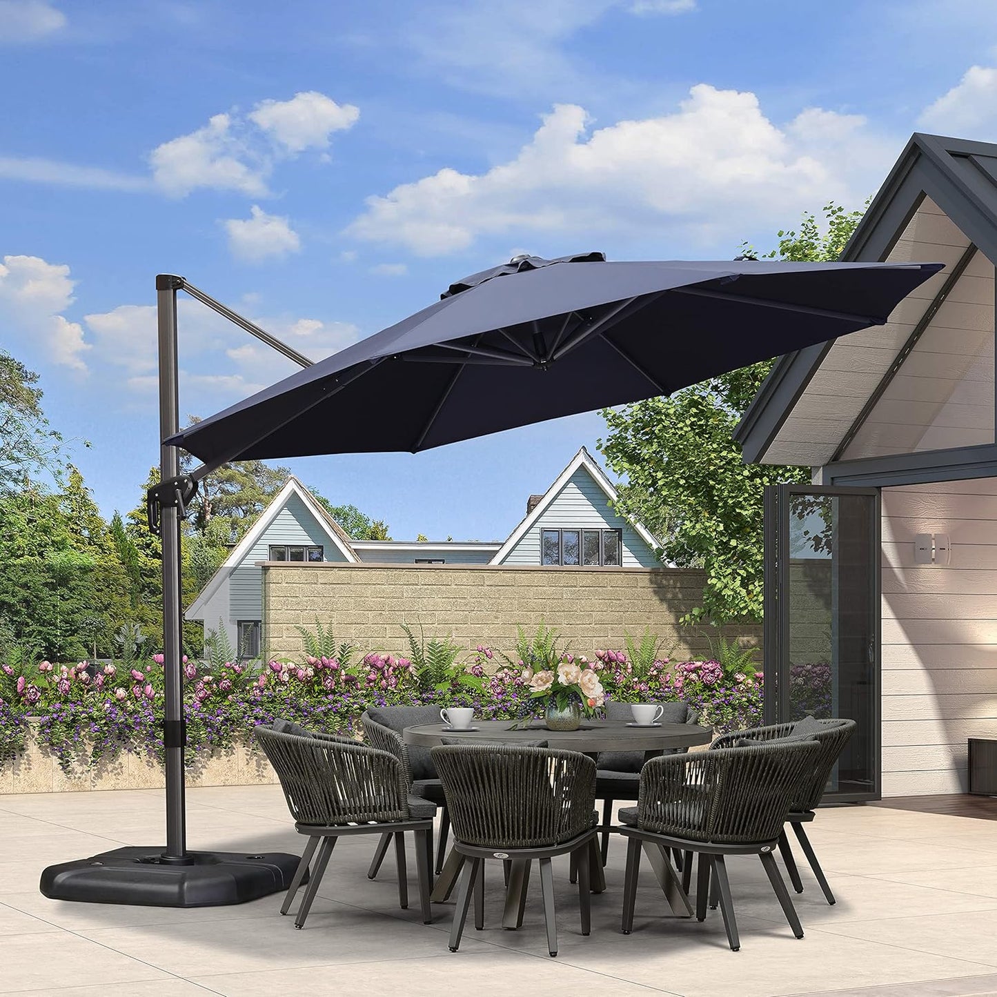 Aluminum Cantilever Umbrella with 360° Rotation