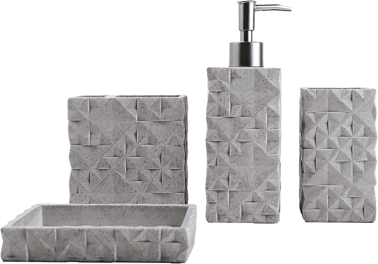 Farmhouse Bathroom Accessories Set (4-Piece)