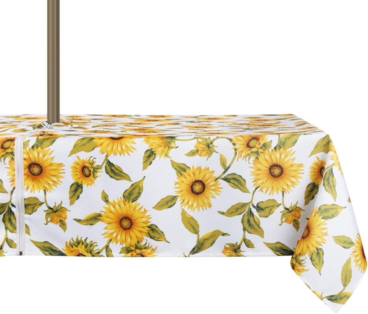 Waterproof Zippered Tablecloth with Umbrella Hole